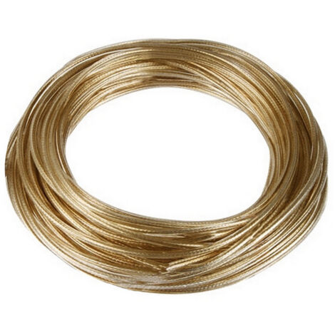1ROTOLO CAVETTO STENDIBIANCHERIA OTTONE PLASTIFICATO  Ï mm. 4 - mt. 100