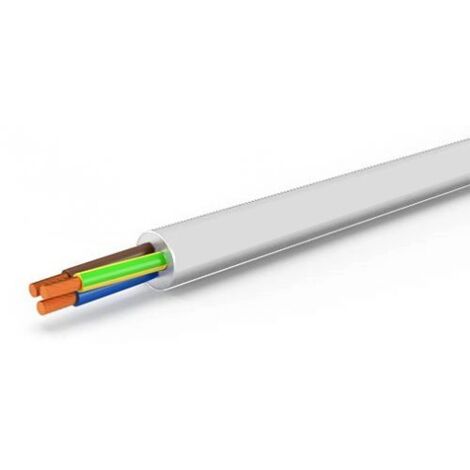 1ROTOLO CAVO MULTIPOLARE FLESSIBILE H05VV-F RT. 100 MT. col. Bianco Sezione 2x0,75