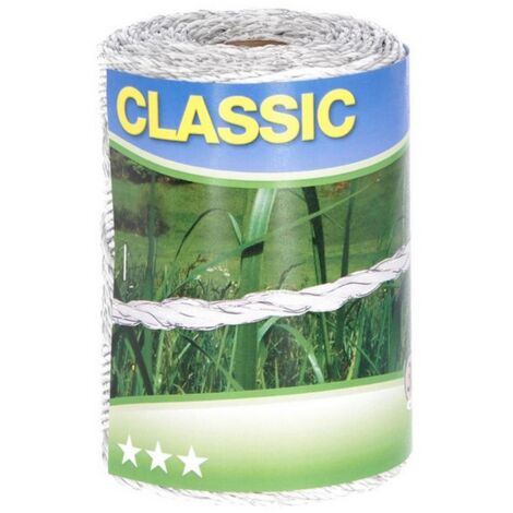 1ROTOLO FILO ELETTRIFICATO TONDO PER RECINTO CLASSIC BIANCO mt. 250 fili 6