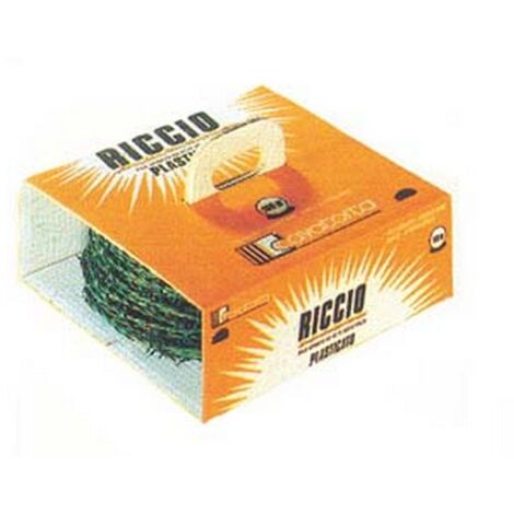 1ROTOLO FILO SPINATO MT.100 PLASTIFICATO "RICCIO"