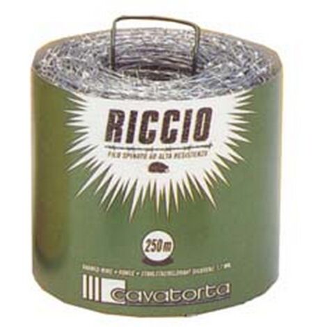 1ROTOLO FILO SPINATO MT.250 ZINCATO "RICCIO"
