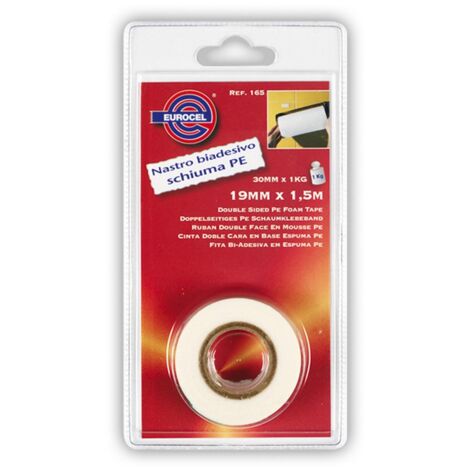 1ROTOLO NASTRO BIADESIVO FISSAFORTE mm. 19x1,5 mt. col. Bianco