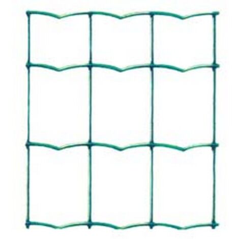 1ROTOLO RETE ELETTROSALDATA PLASTIFICATA VERDE ONDULATA "NOVAPLAX" - FILO Ø MM.2,2