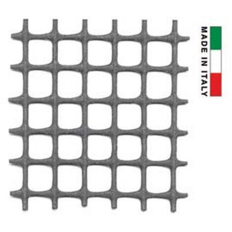 1ROTOLO RETE IN PLASTICA QUADRA ANTRACITE MM.10X10 - maglia mm.10x10 - altezza cm.1