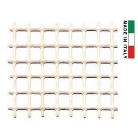 1ROTOLO RETE IN PLASTICA QUADRA BIANCA MM.10X10 - maglia mm.10x10 - altezza cm.100