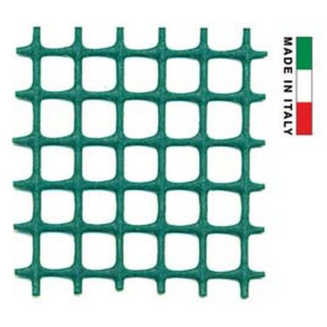 1ROTOLO RETE IN PLASTICA QUADRA VERDE MM.10X10 - maglia mm.10x10 altezza cm.100