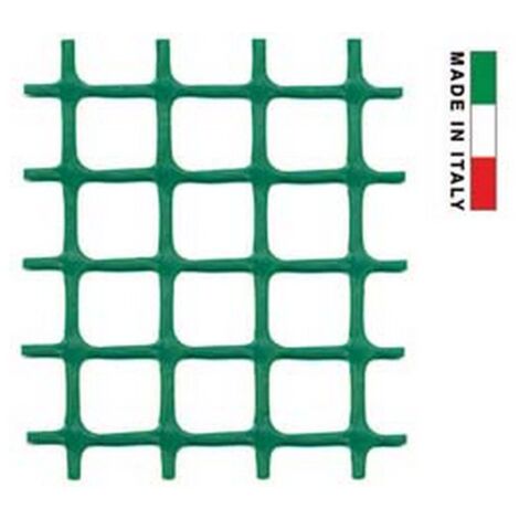 1ROTOLO RETE IN PLASTICA QUADRA VERDE MM.20X20 - maglia mm.20x20, altezza cm.100