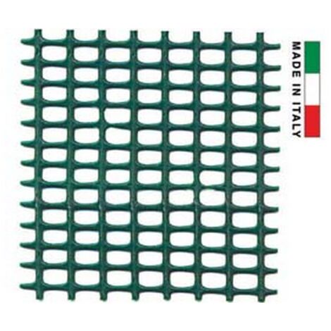1ROTOLO RETE IN PLASTICA QUADRETTA VERDE MM.5X5 - maglia mm.5x5, altezza cm.100