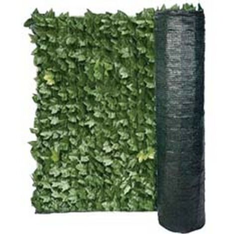 1ROTOLO SIEPE ORNAMENTALE FOGLIE DI EDERA CON RETE OMBREGGIANTE - mt.3x1h.