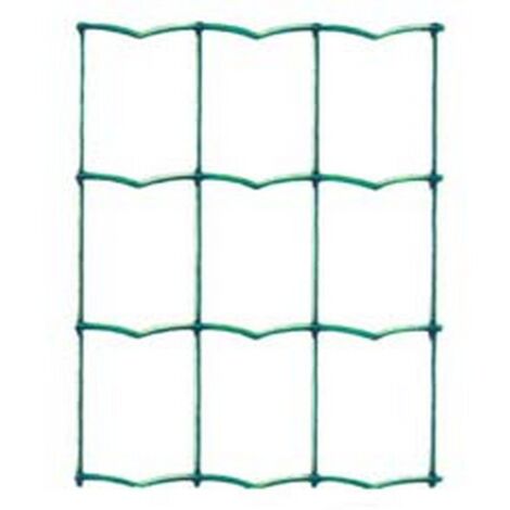 1RT RETE ELETTROSALDATA PLASTIFICATA VERDE ONDULATA MAGLIA MM.50X75 MAGLIA 75X50 FILO  MM.2,1 ESTERNO - CM.120H.