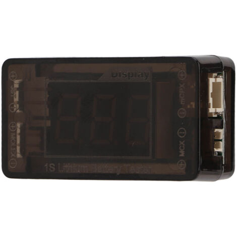 1S Batterietester mit Anzeige für MOLEX-, JST-, MCPX- und MCX-Steckverbinder – Spannungsregler
