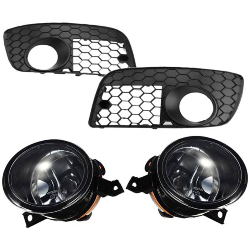 Image of 1Set Nebel Licht Nebelscheinwerfer mit Abdeckung Honeycomb Mesh Gitter für Jetta MK5 GLI 2006-2009