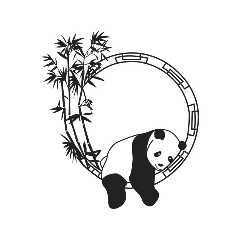 1set Panda Wall Sticker, Cute Panda Bamboo Wall Decal for Girls Kids Bedroom Nursery Classroom Decoration