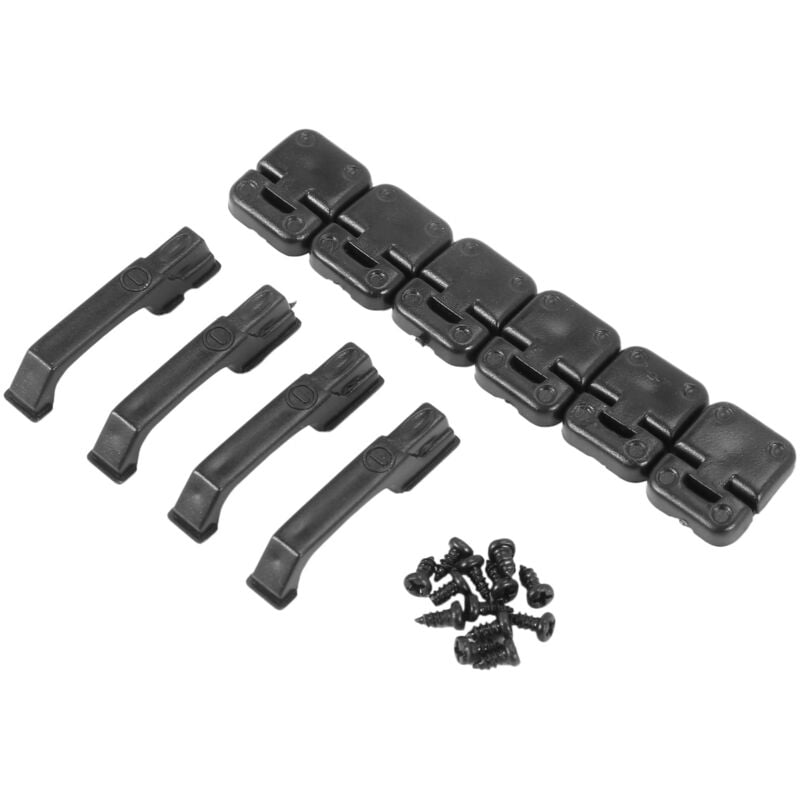 Image of Tlily - 1Set Schwarz Plastic Climbing AutotüRscharniere und TüRgriffe für 1:10 rc Crawler TRX4