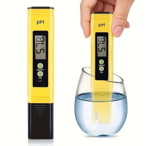 1Stk Digitaler pH Tester 0.01 Hohe Genauigkeit Messbereich 0-14, Tragbarer pH Messgerät Stift mit LCD Display, Automatische Kalibrierung, Schnelle Messung für Trinkwasser Pool Aquarium Spa
