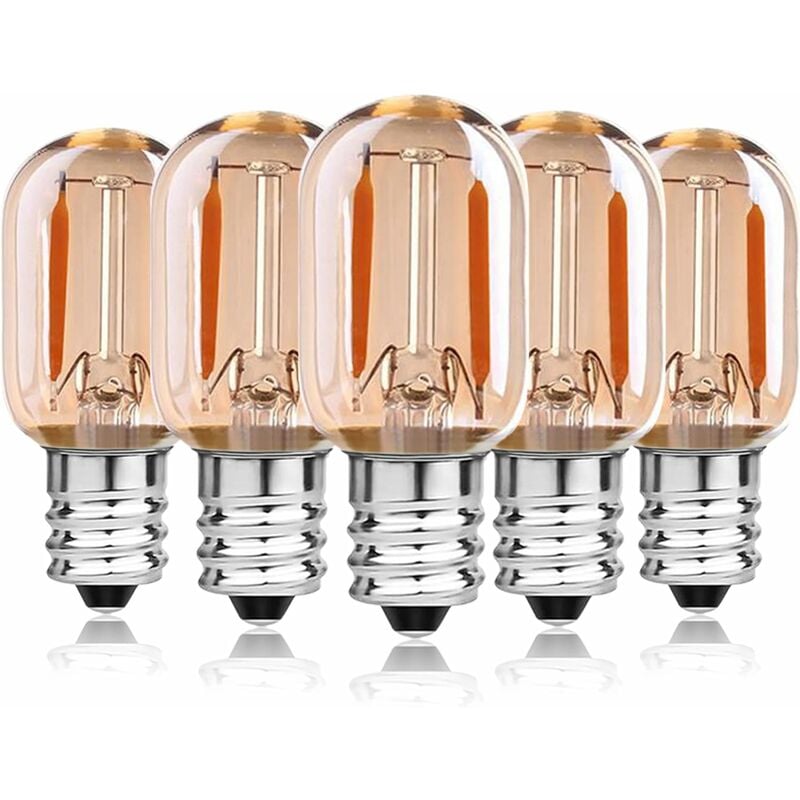 Beijiyi - 1W E14 Ampoules led Filament Équivalent 10W, T22 Ampoule four Hotte Aspirante frigo Lustre Cristal, Lampe de Sel, Veilleuse Enfants,