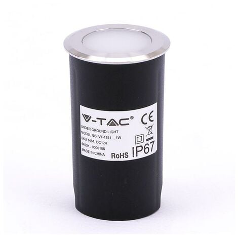 1W LED FARETTO INCASSO PAVIMENTO GRIGGIO 6500K                                                           - Luce FREDDA
