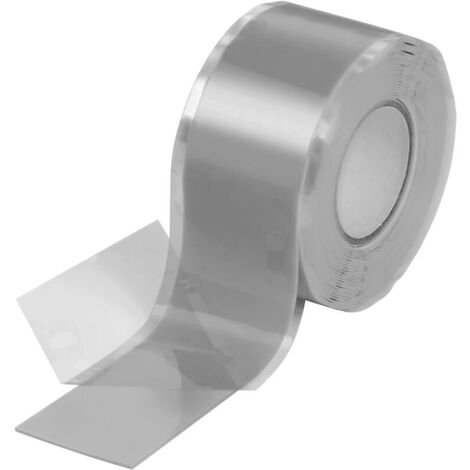 1x 3 m de bande silicone autocollante (auto-adhésive,autopolymérisable),bande isolante et bande d'étanchéité (eau,air),25 mm de large,gris.