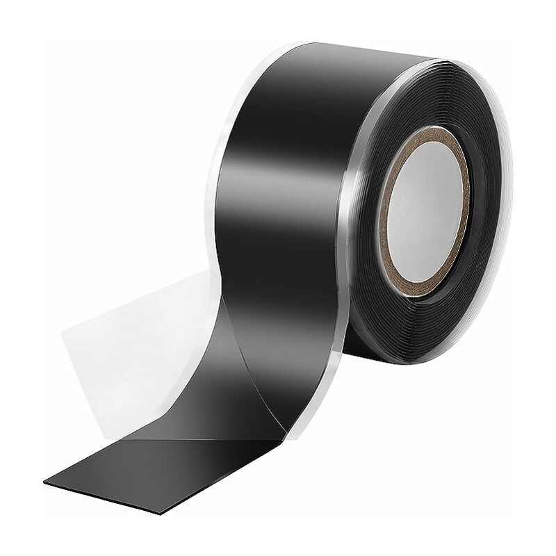 1x 3 m self-fusing silicone tape, insulation and sealing tape (water, air), 25 mm wide, (black)
