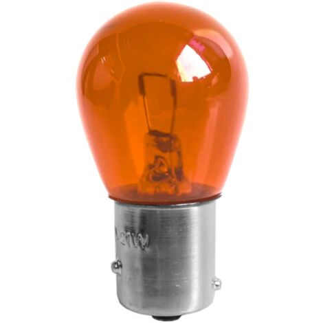 1x ampoule 12V 21W BAW15S PR21W orange 12088 7508 ergots décalés simple filament feu arrière stop brouillard arrière voiture électrique