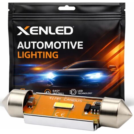 1x Ampoule Navette LED XENLED CANBUS 5500K 550Lms 12V C10W