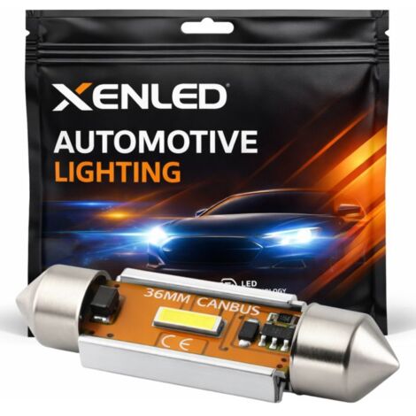 1x Ampoule Navette LED XENLED CANBUS 5500K 550Lms 12V C5W - C7W
