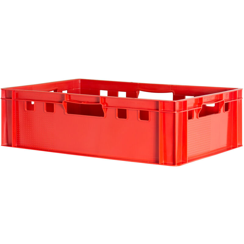 Kingpower - 1x Boucher Caisse Viande Caisse Eurofleischkiste Rouge Caisse Empilement Plastique