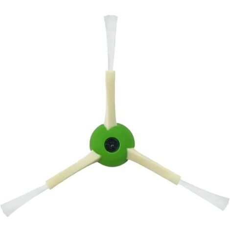 1x Brosse latérale de Remplacement et vis, Compatible avec iRobot. pour Roomba i3, i4, i5, i6, i6+, i7, i7+, i8, i8+, j7, j7+, E5, E6, E7  Couleur Verte et Blanche