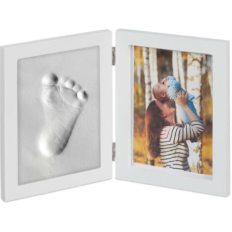 Acheter Kit d'empreintes de mains et de pieds de bébé, cadre photo  imprimé à la main en argile pour cadre souvenir de nouveau-né