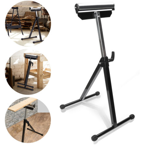 1x Carrello da officina con supporto a rulli regolabile in altezza da 68 a 108 cm, fino a 60 kg