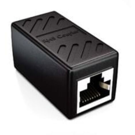 1x CAT6 Coupleur Connecteur de Câble Câbles de Réseau Câble Patch Câble Ethernet Adaptateur Modulaires Blindée 2x Prise Femelle RJ45 DSL LAN Noir