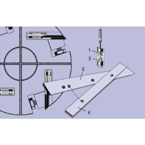 LUXOUTILS 1x Fer Barke 360mm rabot dégauchisseuse Lurem