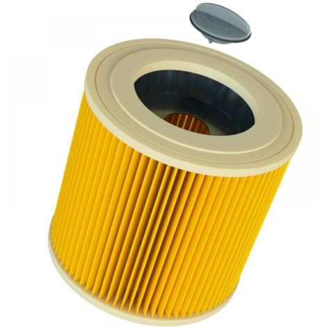 1x filtro plisado compatible con aspiradora Kärcher MV 3 Premium Core, filtro accesorio para aspiradora - amarillo