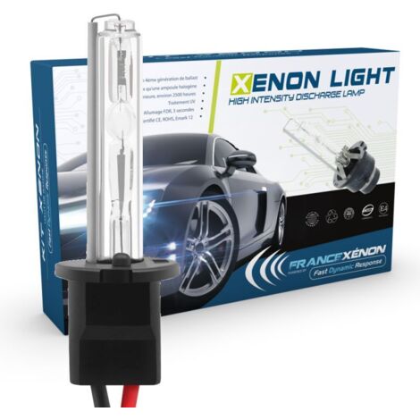 1x H3 6000K 35W plastique - Ampoule xénon pour kit HID de rechange avec cable