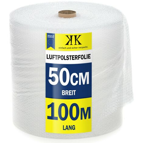 1x LUFTPOLSTERFOLIE 0,5m x 100m FREI HAUS 50m² Noppen-Folie KOSTENLOSER VERSAND