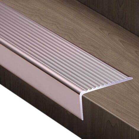 1x nez de marche, aluminium, antidérapant, 90cm, largeur 30-100mm, pour escaliers intérieurs et extérieurs