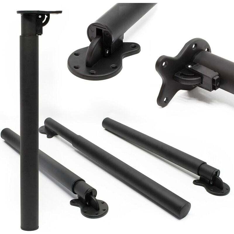 1x pied de table noir réglable en hauteur 70-110cm