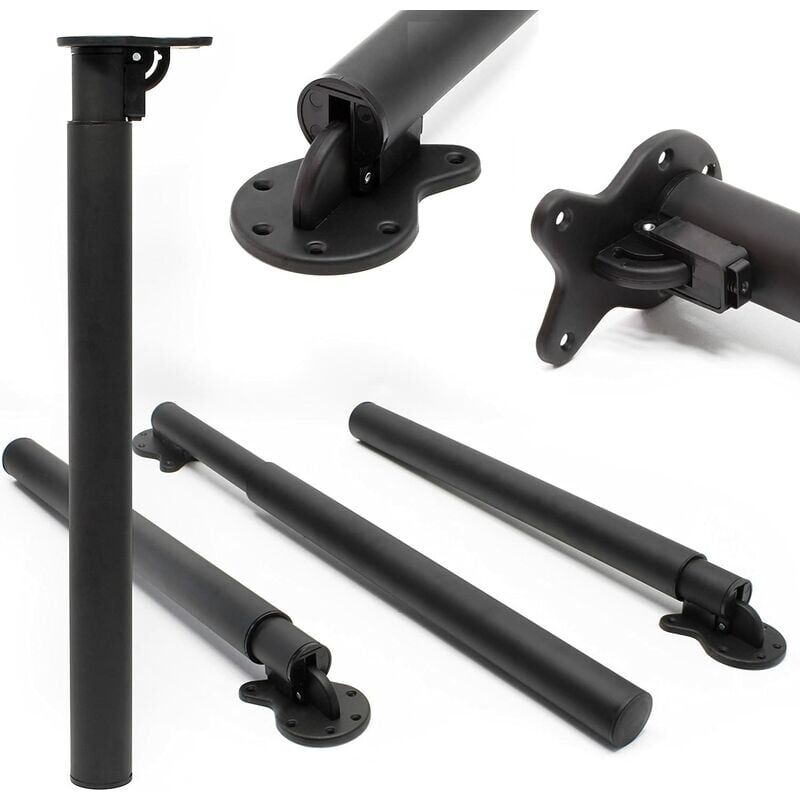 1x pied de table noir réglable en hauteur 70-110cm