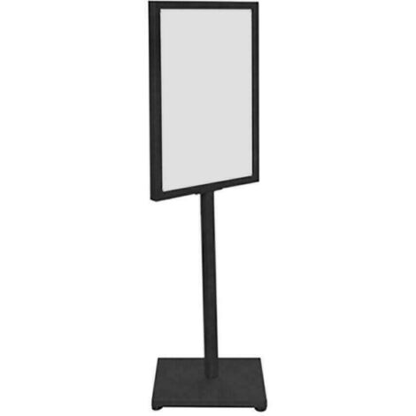 1x Plakatständer, Präsentationsständer mit Standfuß, DISPLAY SALES, Infoständer, Kundenstopper, Werbetafel, Gehwegaufsteller, Poster Bodenständer, mit 64x89cm (Farbe: Schwarz)