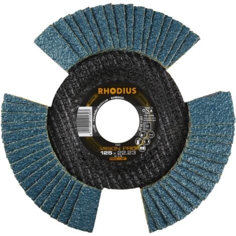 RHODIUS ABRASIVES 1x Rhodius VSION PRO Fächerschleifscheibe Korn:80 Ø125mm