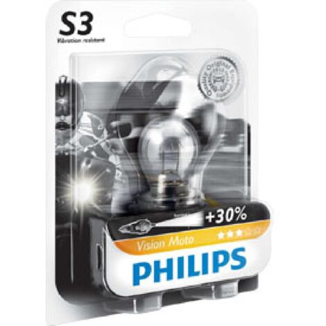1x S3 Original equipment Vision 12V 15W 12008BW Moto Éclairages avant moto PHILIPS