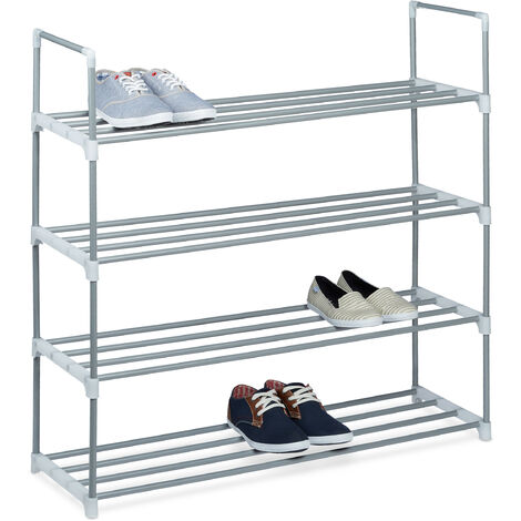 HOMCOM Scaffale Scarpiera per 6 Scarpe con Mensola Porta Oggetti  32x30x104cm