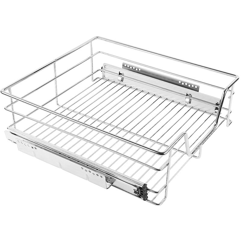 Skecten® 1x Tiroir de cuisine placard coulissant tiroir télescopique cuisine étagère panier coulissant argent pour placard 56 cm