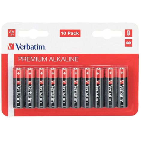 1x10 Verbatim Alkaline Batterie Mignon AA LR 06            49875