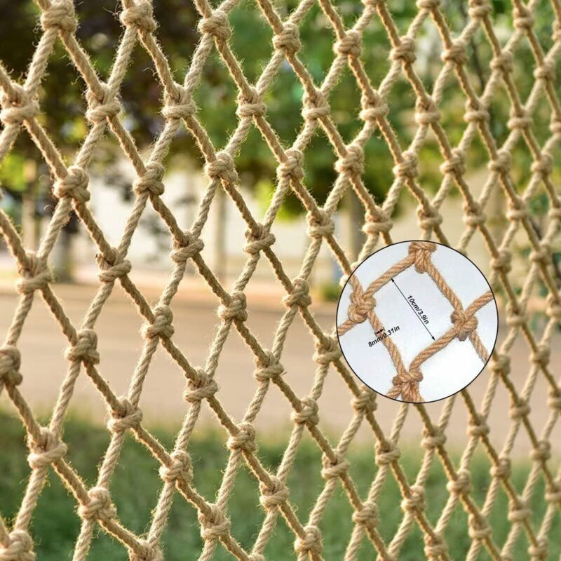 1x1m Rope Net, Stair Net, Protective Net, Hemp Net, Child Safety Net, Balcony Safety Net, Decorative Rope Net
