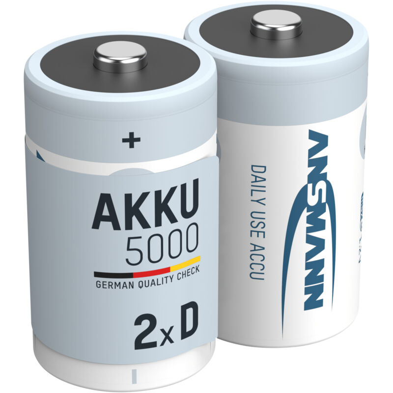 Piles rechargeables Mono d 5000 mAh 1,2 v (lot de 2) - Ansmann Piles rechargeables Mono d 5000 mAh 1,2 v (lot de 2) - Ansmann