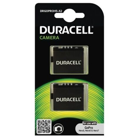 1x2 Duracell Li-Ion Akku 1250mAh für GoPro Hero 5/Hero 6/Hero 7