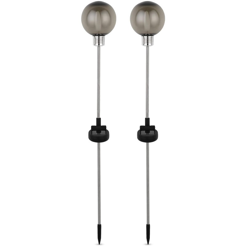 1X2 lampes solaires led av.boule durée de vie 6H,IP44 2920010050 REV