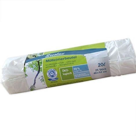 1x25 Secolan Mülleimerbeutel 20 l extra stark white