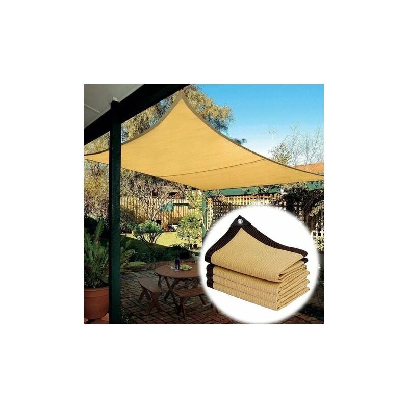 (1x2m)Voile d'ombrage Rectangulaire,Pare-Soleil résistant aux UV à 90% Filet Respirant Protection Solaire pour Jardin Terrasse Camping Balcon Auvent